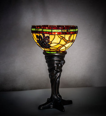 Meyda 15" High Tiffany Pinecone Mini Lamp- 244888
