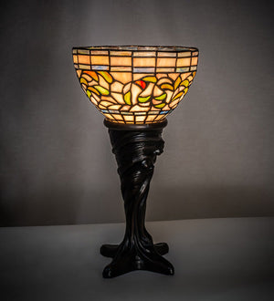 Meyda 15" High Tiffany Turning Leaf Mini Lamp- 244889