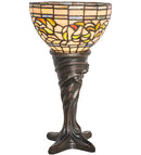 Meyda 15" High Tiffany Turning Leaf Mini Lamp- 244889