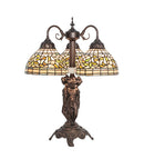 Meyda 23" High Tiffany Turning Leaf Table Lamp - 245480