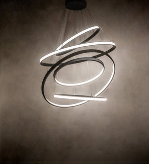Meyda 60" Wide Anillo 5 Ring Cascading Chandelier- 246666