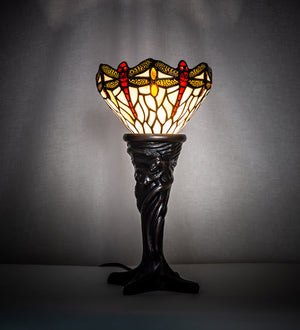Meyda 15" High Tiffany Hanginghead Dragonfly Mini Lamp- 247528