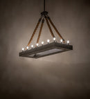 Meyda 60" Long Quadrato Alva 16 Light Rope Pendant 247606