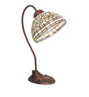 Meyda 18" High Tiffany Turning Leaf Desk Lamp- 247787