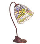 Meyda 18" High Tiffany Flowering Lotus Desk Lamp- 247789