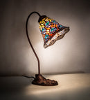 Meyda 18" High Tiffany Peacock Feather Desk Lamp- 247790