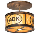 Meyda 21" Wide Personalized Adirondack Bank Semi-Flushmount 248316