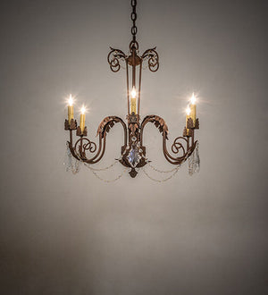 Meyda 30" Wide Lindsay 6 Light Chandelier- 249787