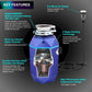 FORNO Acqua BrightDiamond 1HP Super Quiet Garbage Disposal Corded with Motion Sensor Cabinet Light & Pre-Wired Air Switch
