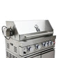 FORNO Bulnes Outdoor Kitchen 30-Inch BBQ 60,000 BTU, with Sear, Rotisserie Infrared Burners, 1.8 Cu.Ft. Beverage Center, & Black/White Countertops