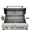 FORNO Bulnes Outdoor Kitchen 30-Inch BBQ 60,000 BTU, with Sear, Rotisserie Infrared Burners, 1.8 Cu.Ft. Beverage Center, & Black/White Countertops