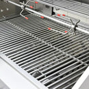 FORNO Bulnes Outdoor Kitchen 30-Inch BBQ 60,000 BTU, with Sear, Rotisserie Infrared Burners, 1.8 Cu.Ft. Beverage Center, & Black/White Countertops