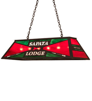 Meyda 48" Long Personalized Sapata Lodge Oblong Pendant 251093
