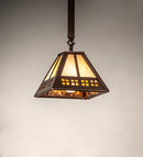 Meyda 8" Square Prairie Loft Mini Pendant 251549