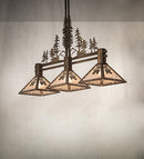 Meyda 45" Long Winter Pine Tall Pines 3 Light Island Pendant '251561