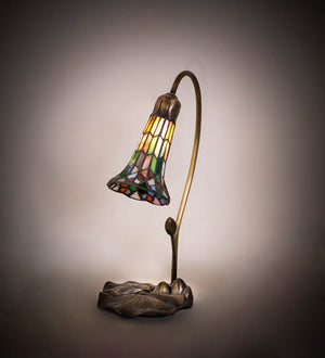 Meyda 16" High Stained Glass Pond Lily Accent Lamp - 251572