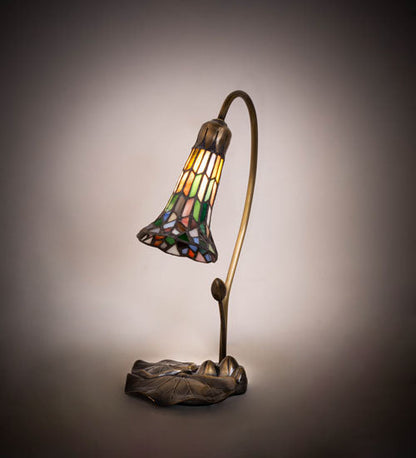 Meyda 16" High Stained Glass Pond Lily Accent Lamp - 251572