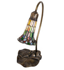 Meyda 16" High Stained Glass Pond Lily Accent Lamp - 251572