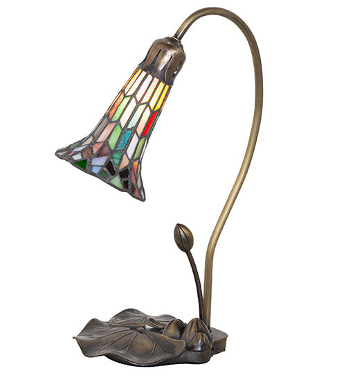 Meyda 16" High Stained Glass Pond Lily Accent Lamp - 251572