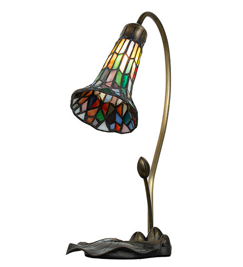 Meyda 16" High Stained Glass Pond Lily Accent Lamp - 251572