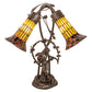 Meyda 17" High Stained Glass Pond Lily 2 Light Trellis Girl Accent Lamp - 251672