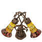 Meyda 17" High Stained Glass Pond Lily 2 Light Trellis Girl Accent Lamp - 251672