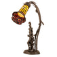 Meyda 17" High Stained Glass Pond Lily 2 Light Trellis Girl Accent Lamp - 251672