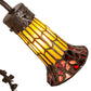 Meyda 17" High Stained Glass Pond Lily 2 Light Trellis Girl Accent Lamp - 251672