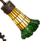 Meyda 17" High Stained Glass Pond Lily 2 Light Trellis Girl Accent Lamp - 251675