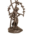 Meyda 17" High Stained Glass Pond Lily 2 Light Trellis Girl Accent Lamp - 251675