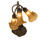 Meyda 16" High Amber Tiffany Pond Lily 3 Light Accent Lamp '251683
