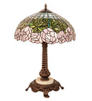 Meyda 23" Wide Tiffany Cabbage Rose Table Lamp- 251964