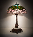 Meyda 23" Wide Tiffany Cabbage Rose Table Lamp- 251964