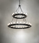 Meyda 72" Wide Noziroh Ring 40 Light Two Tier Chandelier 252649