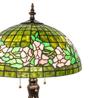 Meyda 33" High Tiffany Banded Dogwood Table Lamp- 253005