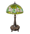 Meyda 31" High Tiffany Banded Dogwood Table Lamp- 253008