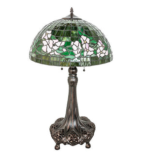 Meyda 31" High Tiffany Banded Dogwood Table Lamp- 253008