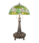 Meyda 31" High Tiffany Banded Dogwood Table Lamp- 253008