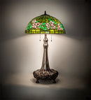 Meyda 31" High Tiffany Banded Dogwood Table Lamp- 253008