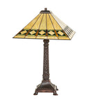 Meyda 27" High Diamond Band Mission Table Lamp- 255015