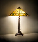 Meyda 27" High Diamond Band Mission Table Lamp- 255015