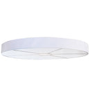 Meyda 72" Wide Cilindro White Textrene Flushmount 255179