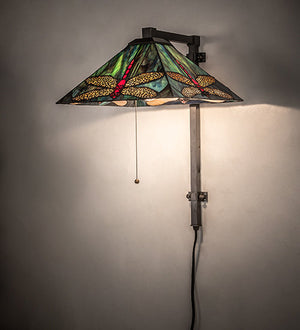 Meyda 13" Wide Prairie Dragonfly Wall Sconce 256594