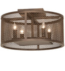 Meyda 15" Wide Cilindro Rame Flushmount 256953