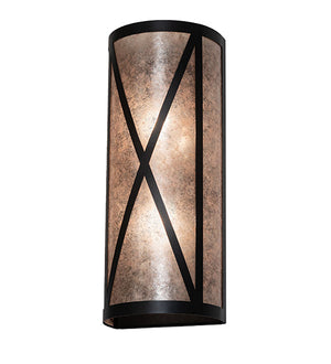Meyda 7" Wide Saltire Craftsman Wall Sconce '258064