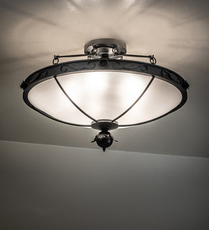 Meyda 32" Wide Arabesque Semi-Flushmount 258647