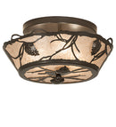 Meyda 16" Wide Whispering Pines Flushmount 258940