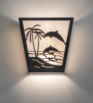 Meyda 12" Wide Dolphin Dance Wall Sconce 259292