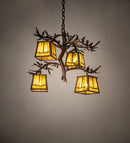 Meyda 28" Wide Pine Branch Valley View 4 Light Chandelier 259449