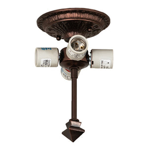 Meyda 5.5" Wide Mahogany Bronze Flushmount Hardware 259873